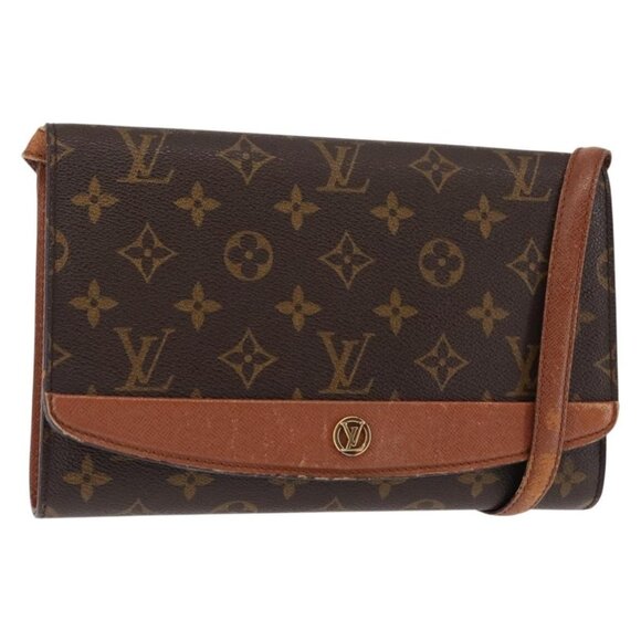 Authentic LOUIS VUITTON Monogram Bordeaux 24 Shoulder Bag M51798 LV